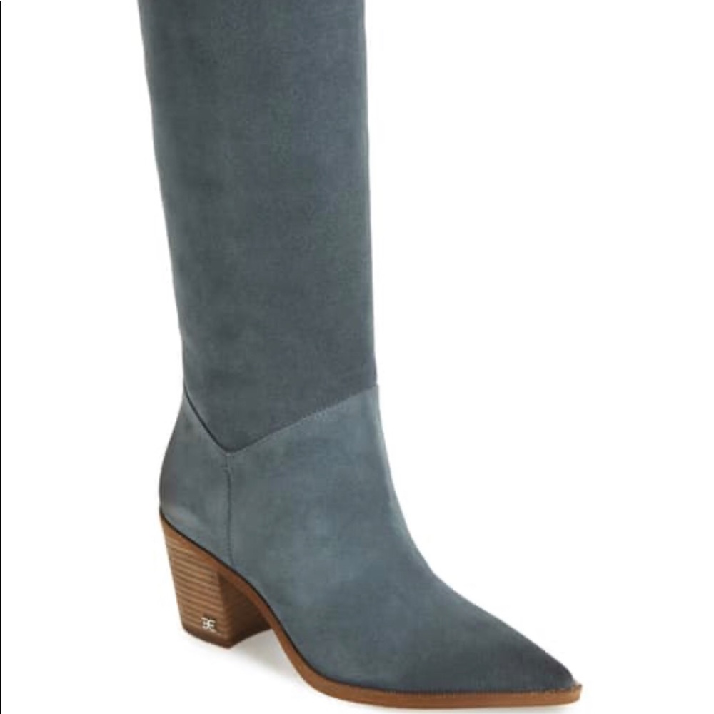 Sam Edelman Suede Pull-on Slouch Boots